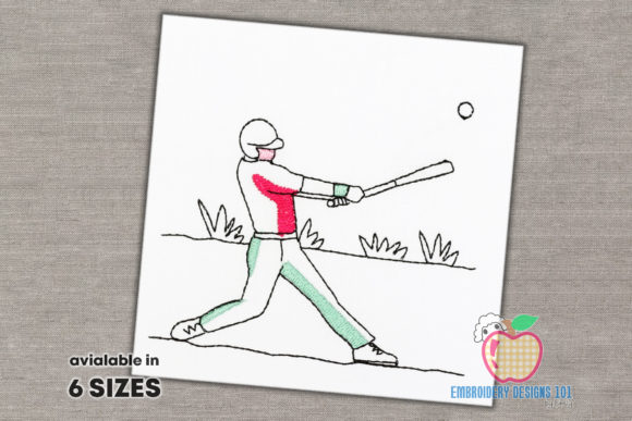 Baseball Player Hits the Ball