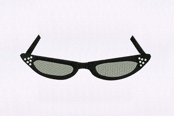 Eyeglasses Embroidery Design