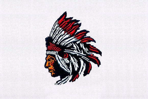 Native American Man Embroidery Design